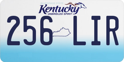 KY license plate 256LIR