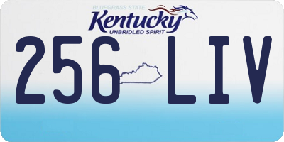 KY license plate 256LIV