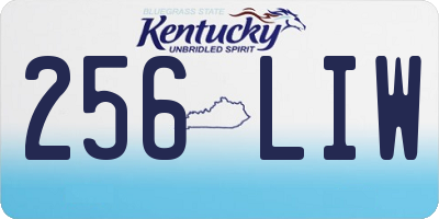 KY license plate 256LIW
