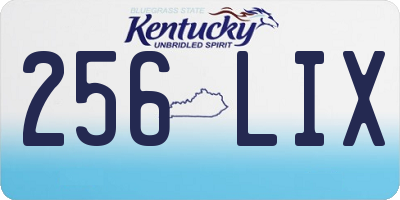 KY license plate 256LIX
