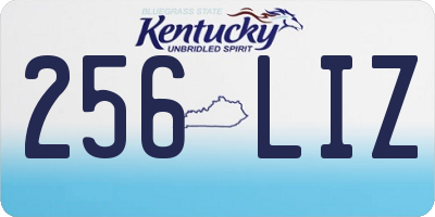 KY license plate 256LIZ