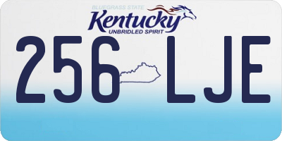 KY license plate 256LJE
