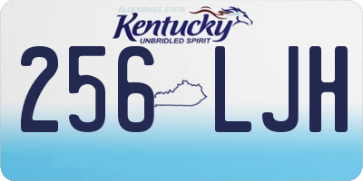 KY license plate 256LJH