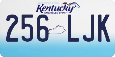 KY license plate 256LJK