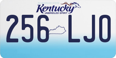 KY license plate 256LJO