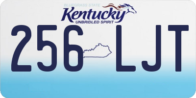KY license plate 256LJT