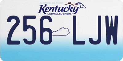 KY license plate 256LJW