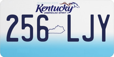 KY license plate 256LJY