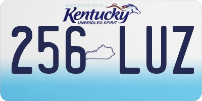 KY license plate 256LUZ