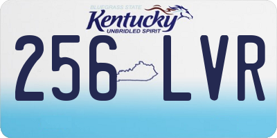 KY license plate 256LVR