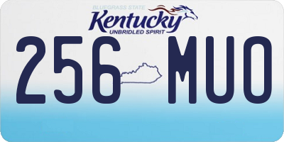 KY license plate 256MUO