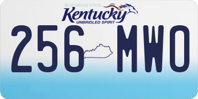 KY license plate 256MWO