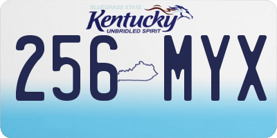 KY license plate 256MYX