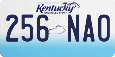 KY license plate 256NAO