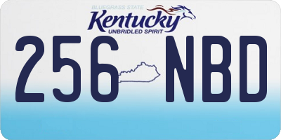 KY license plate 256NBD