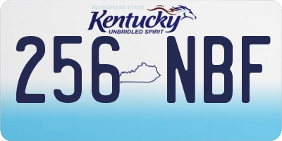 KY license plate 256NBF