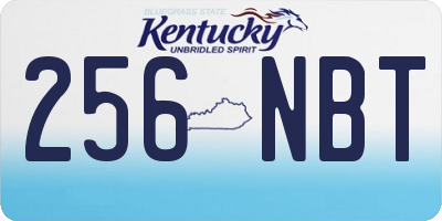 KY license plate 256NBT