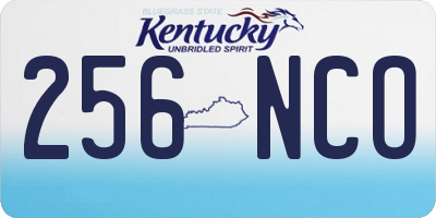 KY license plate 256NCO