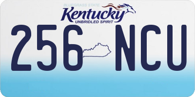 KY license plate 256NCU