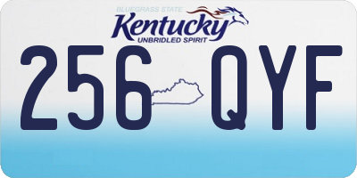 KY license plate 256QYF