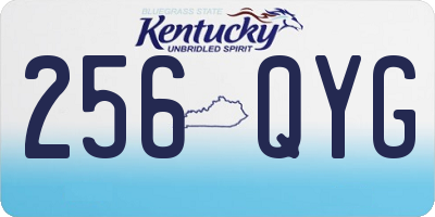 KY license plate 256QYG