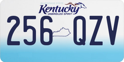 KY license plate 256QZV