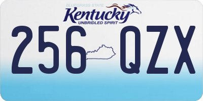 KY license plate 256QZX