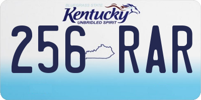 KY license plate 256RAR