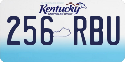 KY license plate 256RBU
