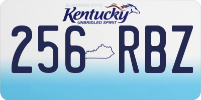 KY license plate 256RBZ