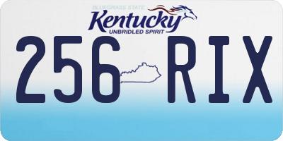 KY license plate 256RIX