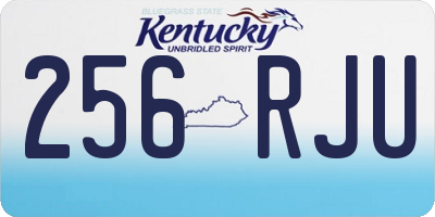 KY license plate 256RJU