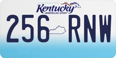 KY license plate 256RNW