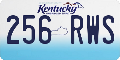 KY license plate 256RWS