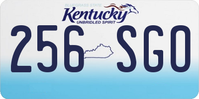 KY license plate 256SGO