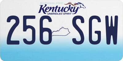 KY license plate 256SGW