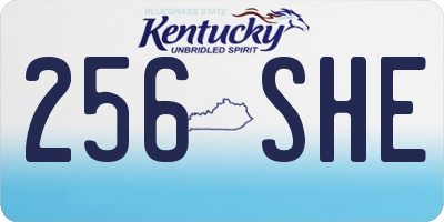 KY license plate 256SHE