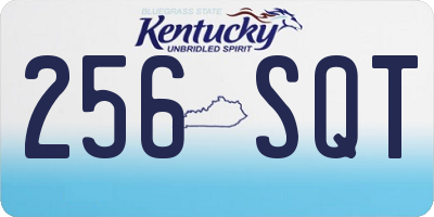 KY license plate 256SQT