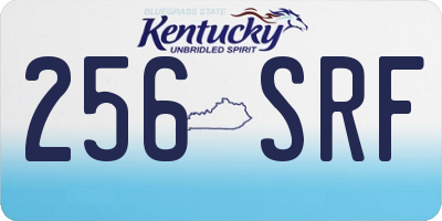 KY license plate 256SRF