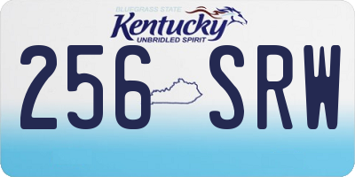 KY license plate 256SRW