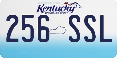 KY license plate 256SSL