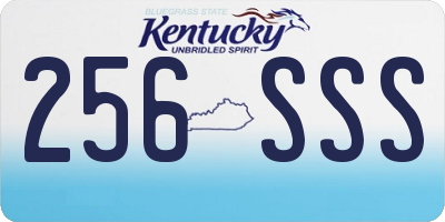 KY license plate 256SSS