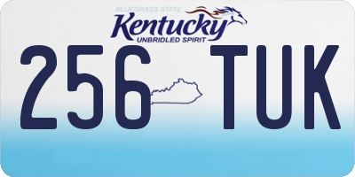 KY license plate 256TUK