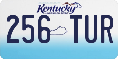 KY license plate 256TUR