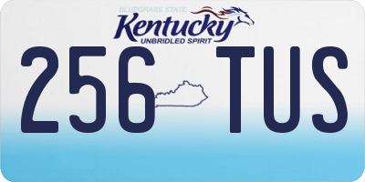 KY license plate 256TUS