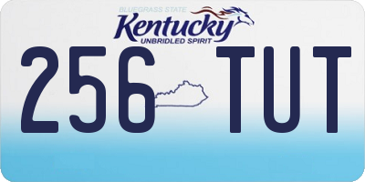KY license plate 256TUT