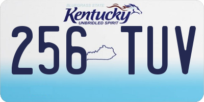 KY license plate 256TUV