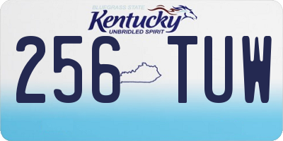 KY license plate 256TUW