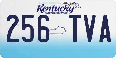 KY license plate 256TVA
