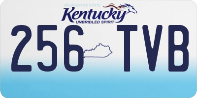 KY license plate 256TVB